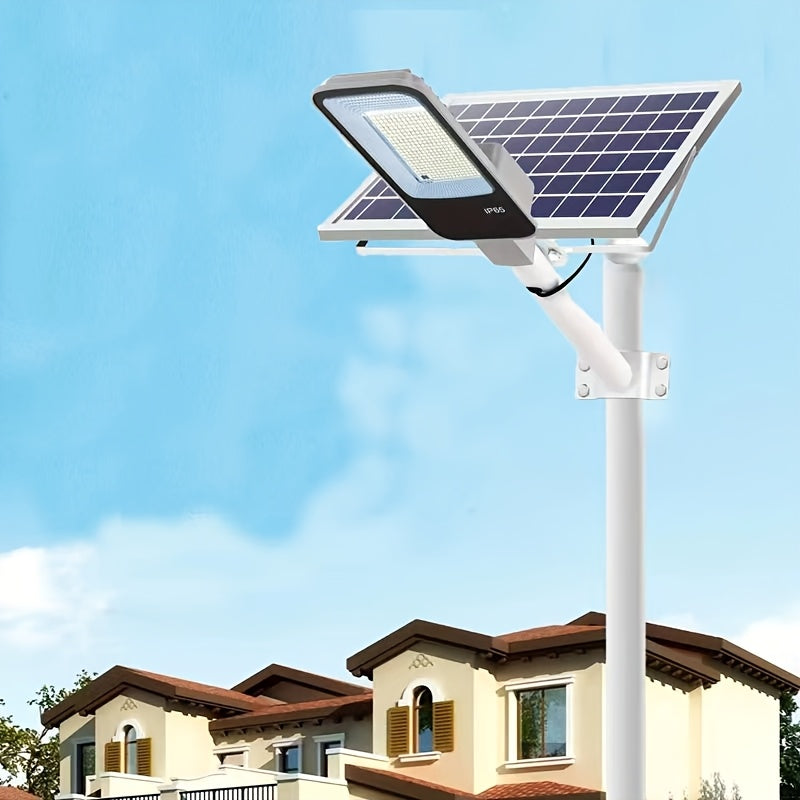 Farola solar, luz de pared LED con batería de 6000mAh y control remoto, sensor de luz inteligente, encendido automático, 357 perlas LED de alta luminosidad, para jardines, céspedes, pasillos, garajes, muros, montaje en pared