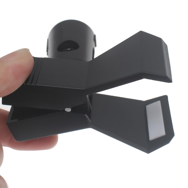 2 piezas de abrazaderas ajustables inalámbricas para micrófono - Clips de plástico duraderos con bloqueo de tornillo seguro para soporte de micrófono, ajuste sin manos, compatible con varios modelos de micrófono, grabación sin manos, construcción sólida