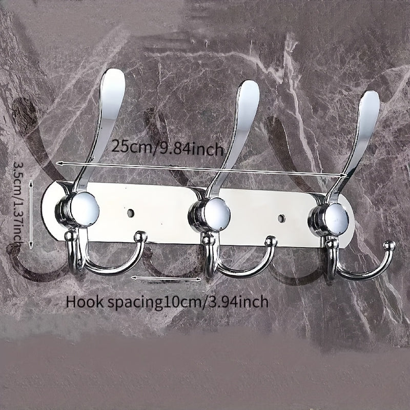 Gancho de Pared de Acero Inoxidable de Fácil Instalación - Estilo Tradicional, Perfecto para la Organización del Baño