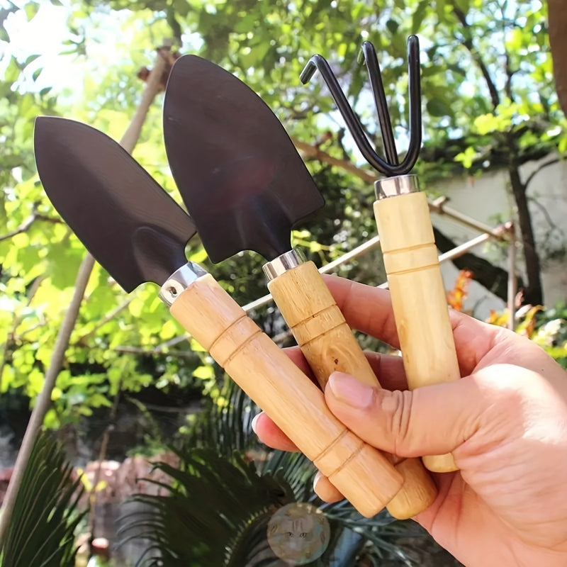 Juego de 6 Piezas para Jardinería de Suculentas, Herramientas para Flores en Macetas Domésticas, Kit de Rastrillo y Azada de Hierro para Plántulas, Esenciales Portátiles para Cuidado del Jardín en Espacios Pequeños y Jardineros Principiantes, Diseño Comp