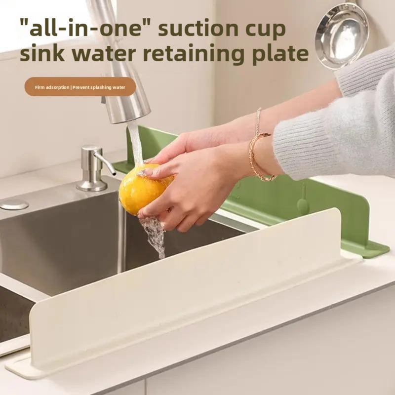 Guarda de salpicaduras de fregadero de silicona con ventosa - Cubierta impermeable para cocina moderna, lavavajillas y bandeja de verduras, diseño duradero y fácil de limpiar reduce el desorden, mejora la seguridad, protector de lavavajillas, barrera fle