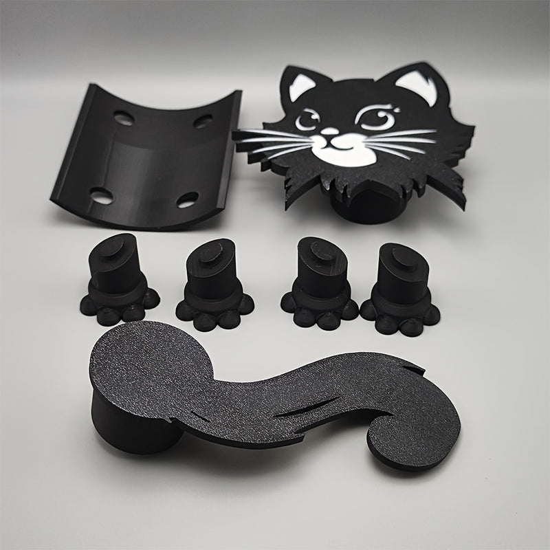 Soporte para papel higiénico de gato negro, compatible con tubos de 38mm-41mm/1.50in-1.57in, el papel higiénico en la imagen es solo ilustrativo, producto no incluye papel