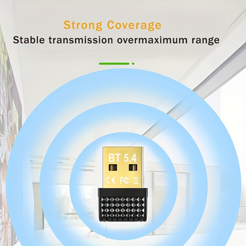Adaptador sin varillas USB 5.4/5.2/5.1/5.0/4.2/4.0 - Tarjeta de Red Inalámbrica con Plug & Play, Compatible con Windows 11/10/8.1/7, Transferencia Rápida de Datos, WiFi Compacto para PC y Portátil, Juegos, Hogar/Ocio - Sin Necesidad de Fuente Externa, Ac