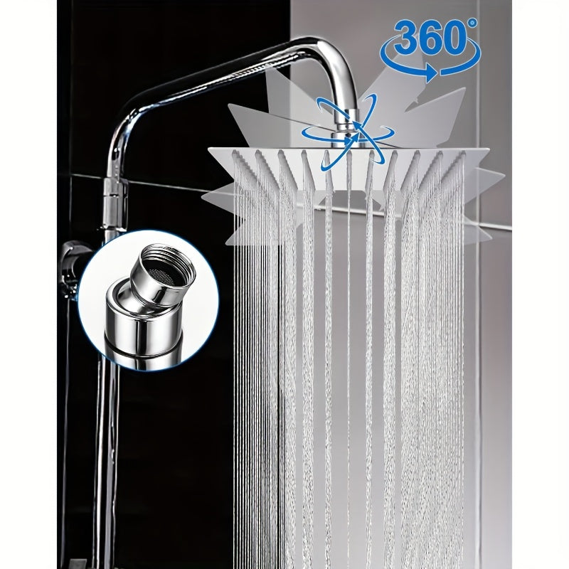 Cabezal de ducha de acero inoxidable de 12 pulgadas con 144 boquillas de silicona para una experiencia de ducha inigualable (acabado cromado)