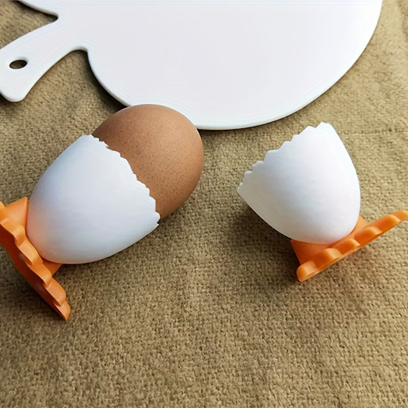 Juego de 1/4 piezas de portahuevos con forma de cáscara de huevo creativos, material de PP seguro, vajilla auxiliar para huevos, ideal para hogares, restaurantes, cocinas y desayunos