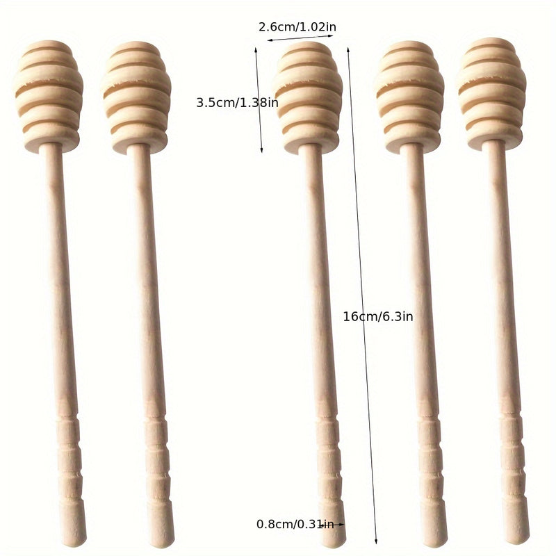 1pc Cuchara de Miel de Madera Premium, Práctica Cuchara de Miel con Mango Largo, Utensilio de Cocina para Verter y Mezclar Fácilmente