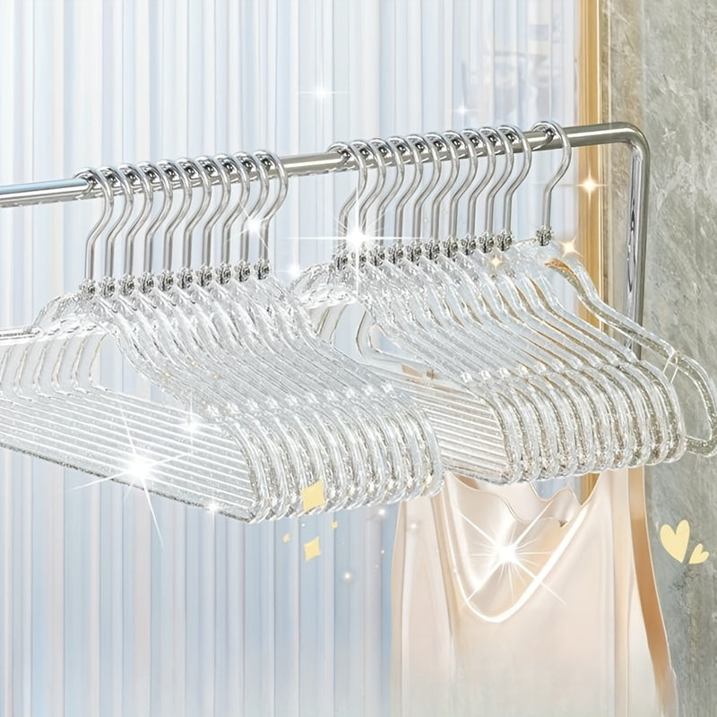 5/10 Uds. Perchas Transparentes Con Purpurina, Perchas Antideslizantes Que No Dejan Marcas, Perchero Para Colgar La Ropa Del Dormitorio Del Hogar, Perchas Gruesas Sin Rastro