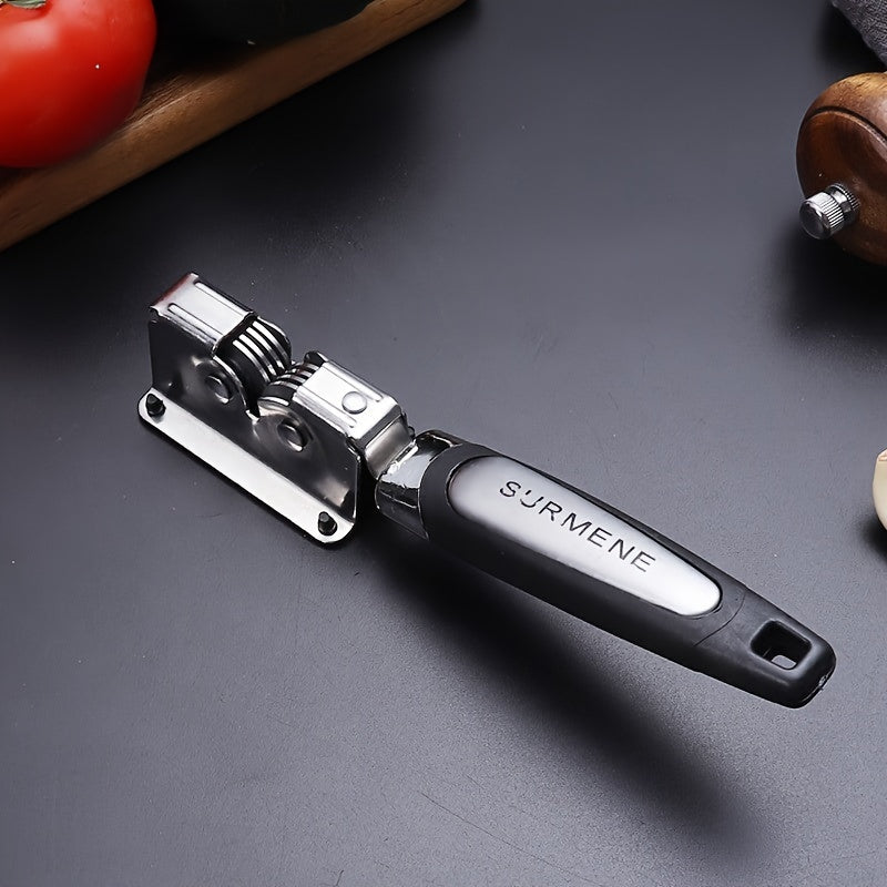 Afilador de Cuchillos de Acero Inoxidable Portátil, Piedra de Afilar de Mano para Cocina, Afilador de Cuchillos Multiusos