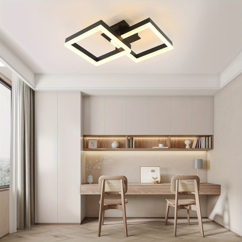 1 Pieza, Lámpara De Techo Cuadrada LED Para Cocina, Sala De Estar De Diseño Moderno, Lámpara De Pasillo, Luz Blanca Cálida De Dormitorio, De Techo Cuadrada Para Sala De Estar Y Dormitorio