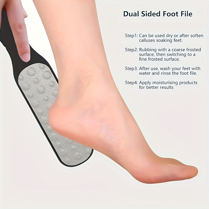 1/2/4 Piezas Lima de Pies Doble Cara Acero Inoxidable Herramienta Profesional para Pedicura con Removedor y Vaso Lavador, Diseño Antideslizante, Adecuado para Mujeres, Hombres, Todos