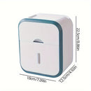 Dispensador de pañuelos montado en pared con estante de almacenamiento, soporte de papel higiénico de baño rectangular de plástico impermeable - Blanco, Decoraciones de Halloween, Navidad