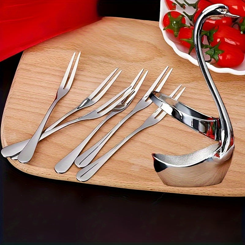 1 pieza de elegante soporte para cubiertos en forma de cisne - plato decorativo moderno de metal con diseño de corazón, aluminio, ideal para fiestas, bodas y uso en el hogar, portacubiertos, plato decorativo, plato de aluminio