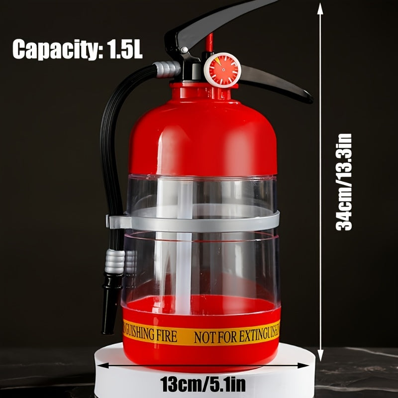 Dispensador de Cerveza Acrílico de Gran Capacidad 1pc - Diseño Único de Extintor de Incendios con Copa de Agua, Perfecto para Fiestas, Bares y Restaurantes