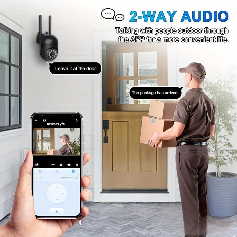 2/4 Paquetes de cámaras inalámbricas de seguridad para el hogar - Video Full HD 1080P, 2, 4G, alcance largo de WiFi, visión nocturna, monitoreo remoto APP, intercomunicador de voz bidireccional, detección de movimiento, alarma en tiempo real, adecuado pa