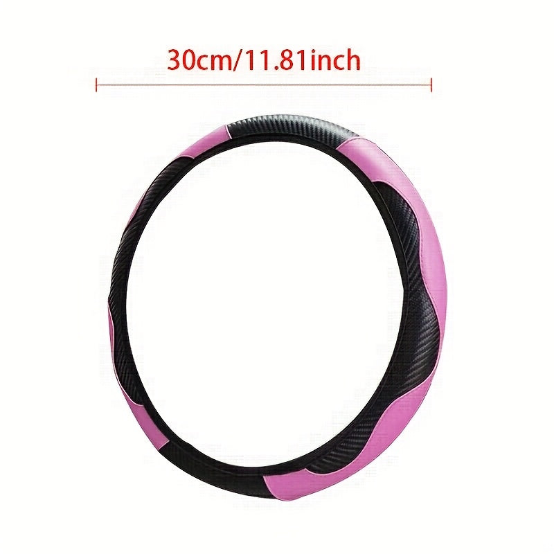 Funda para volante de lujo, 14 colores, tamaño universal 36.83-38.1 cm, toque de grado carrera, interior de auto de alta gama, antideslizante y resistente al desgaste, sensación de conducción explosiva