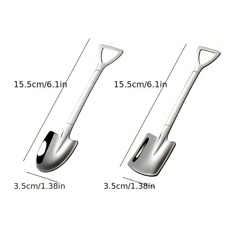 Conjunto de 1/4 piezas de cucharas de acero inoxidable de alto nivel estético, cuchara pala, cuchara para postres, cuchara para frutas, cuchara para té helado, cuchara para mezclar café, cuchara para mermelada, cuchara para helados, cuchara para ensalada
