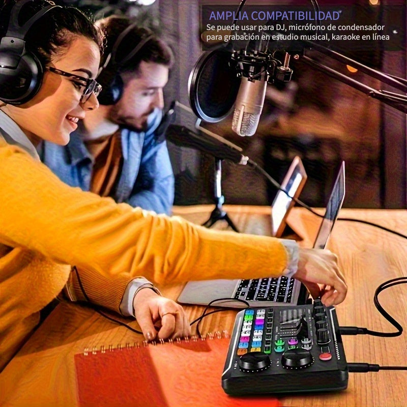Conexión directa USB y arranque instantáneo, interruptor de interfaz completa para mezcla DJ y cambio de voz en segundos! Batería de litio duradera, cuerpo portátil, versátil para transmisiones en vivo y juegos, abriendo una nueva experiencia de creación