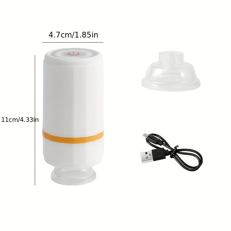 Mini sellador de vacío portátil - Carga USB recargable, carga rápida, doble uso para almacenamiento seco y húmedo, ideal para la conservación de alimentos, hogar, viajes y uso al aire libre, esenciales de viaje | Máquina de sellado compacta | Construcció