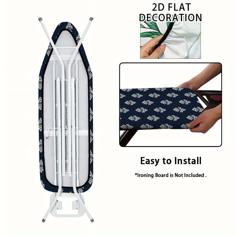Fundas para Tabla de Planchar Resistente con Relleno Completo y Bordes Elásticos - Accesorio Decorativo Lavable a Máquina Tamaño Estándar (Tabla No Incluida), Funda Moderna, Textura Suave, Duradera, Diseño 2D Plano