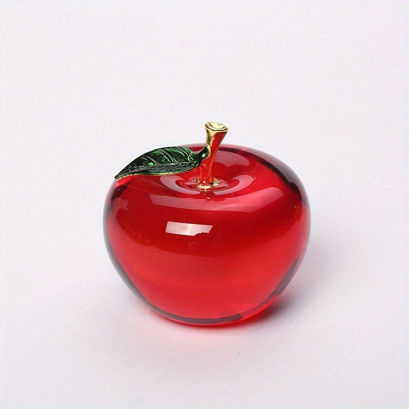 Adorno de manzana de cristal, centro de mesa de manzana roja, regalo de vacaciones para Navidad, Acción de Gracias, Año Nuevo, Día de San Valentín, Día de la Madre, decoración festiva.