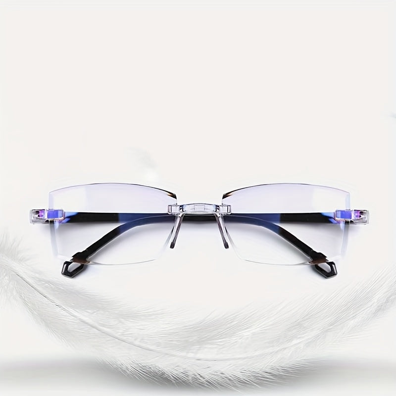 Gafas Anti-Luz Azul de Moda, Gafas Sin Marco Modernas para Computadora, Modelo Único para Hombres y Mujeres con Visión Clara
