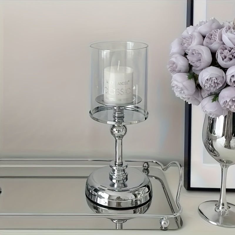 3 piezas Elegantes Portavelas de Metal y Cristal Dorado - Perfectos para Cenas Románticas, Cumpleaños, Bodas, Decoraciones para el Hogar y Hoteles | Ideales para Navidad, Halloween, Pascua, Janucá, Acción de Gracias