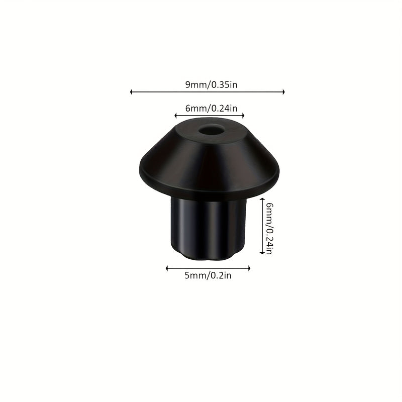Conjunto de 16 Pies de Goma Resistentes al Calor para Reemplazo en Rejillas de Quemadores de Estufa de Gas - Amortiguadores Negros Duraderos con Diseño de Múltiples Orificios para Estabilidad y Protección, Accesorio de Cocina | Acabado Elegante | Materia