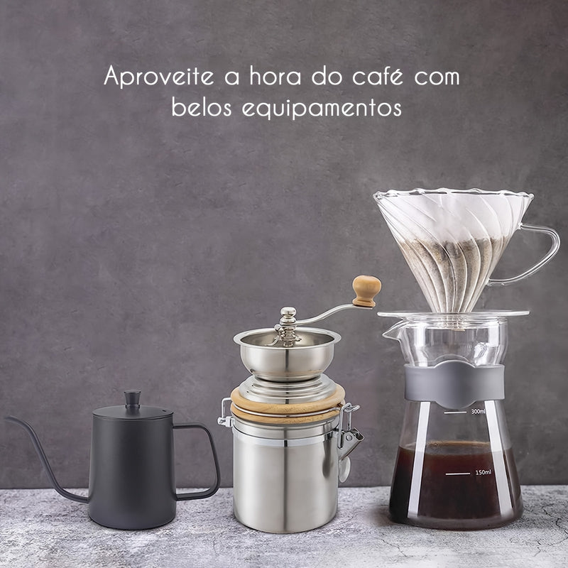 Tetera de acero inoxidable con pico de ganso para café y té - 350 ml, pico de vertido preciso para uso en el hogar y la cocina, ideal para acampar