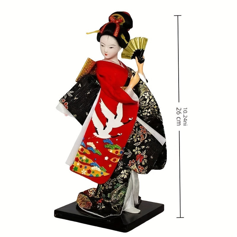 Escultura de muñeca samurái japonesa artesanal - Armadura y atuendo tradicionales, figurina de resina de fantasía para el hogar, bar o estudio - Uso interior/exterior, no se requiere electricidad, decoración de bar, arte cultural, artesanía detallada