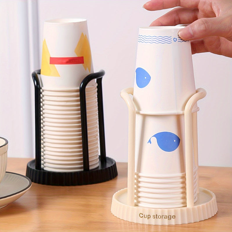 Dispensador de vasos de plástico para hogar y oficina, soporte de vasos desechables para baño, organizador de almacenamiento de vasos desechables, soporte de mesa para bar y café