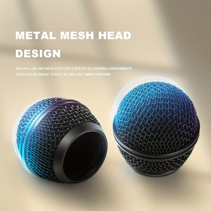 Capuchón de Malla Metálica BOMGE para Shure SM58/BETA58 - Compatible con BLX4, PGX4, QLXD4, SLX4, ULXD4 - Cápsula Profesional en Rojo, Verde, Azul y - Reducción de Ruido & Durabilidad para Estudio, Podcasting y Presentaciones En Vivo - Accesorio Compatib