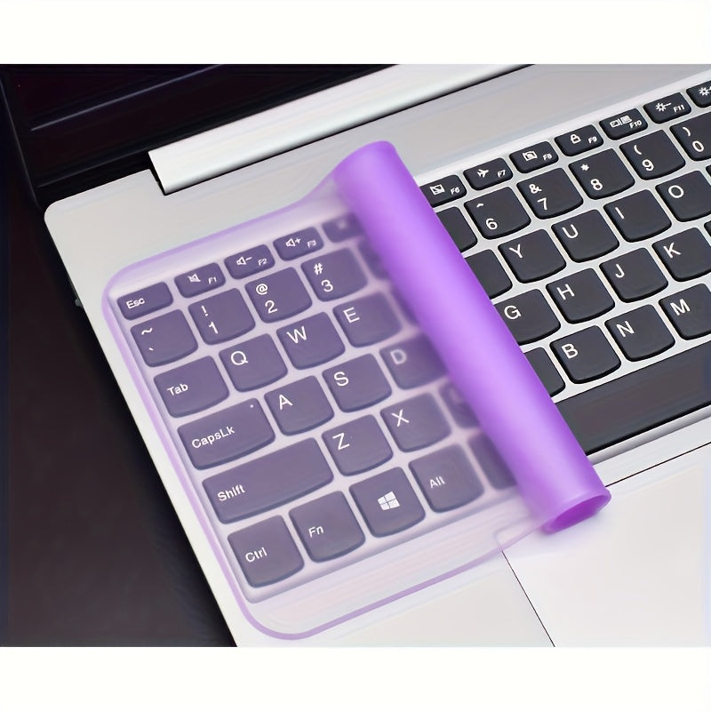 Protector de teclado de silicona, flexible, lavable, antipolvo y duradero, para laptops de 30.48 a 35.56 cm