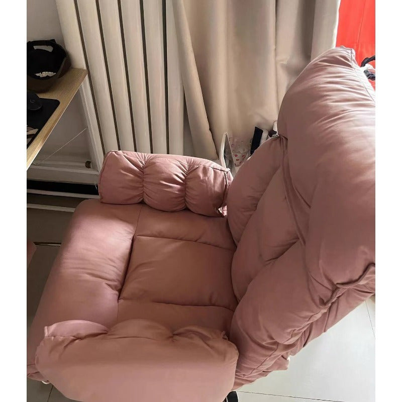 Silla de Escritorio Versátil con Respaldo de Lazo - Espuma de Memoria Cómoda y Estructura de Metal, Perfecta para Oficina en Casa, Juegos y Uso en Dormitorios, Cojín para Silla de Oficina, Silla de Computadora, Sedentaria, Reclinable, E-sports