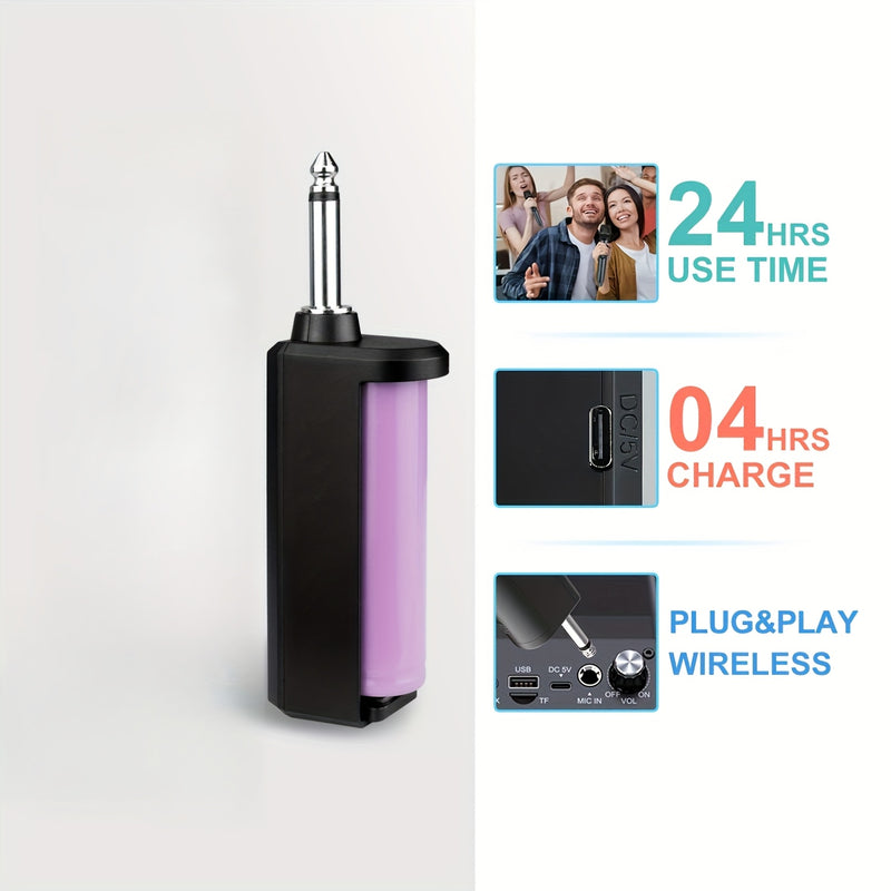 Micrófono sin varillas Recargable, Ideal para Fiestas en Casa, Actividades al Aire Libre y Discursos, Sonido Excelente