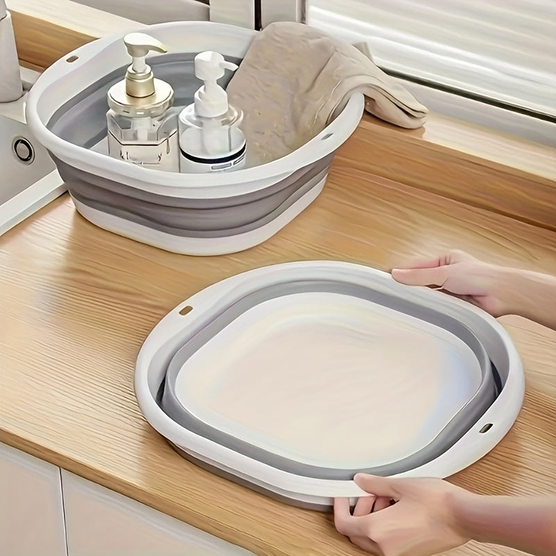 1pc Bañera Plegable para Pie, Cubeta Portátil con Tapa para Lavado de Pies, Balde Plegable para Remojo de Pies, Masajeador Portátil de Pies, Herramienta de Baño de Acupuntura - Adecuada para Baño, Sala de Estar, Dormitorio