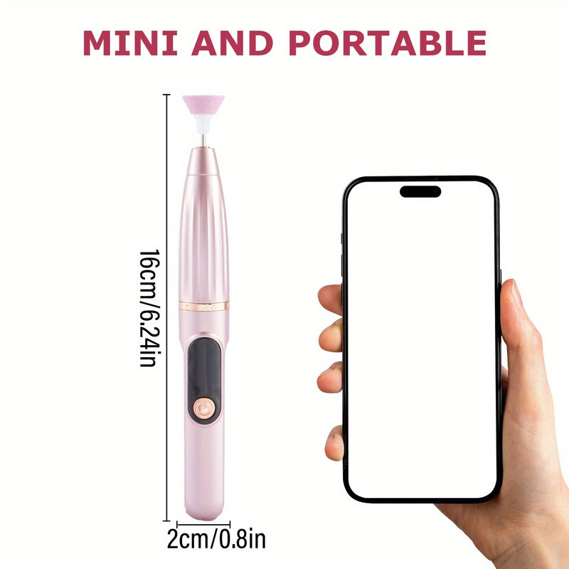 Kit de Taladro para Uñas Recargable sin varillas - Lima Eléctrica Profesional sin Cable con Velocidades Ajustables, Bajo Ruido y Vibración, Base de Carga Inalámbrica y Batería de Larga Duración para Manicura en Gel y Acrylic
