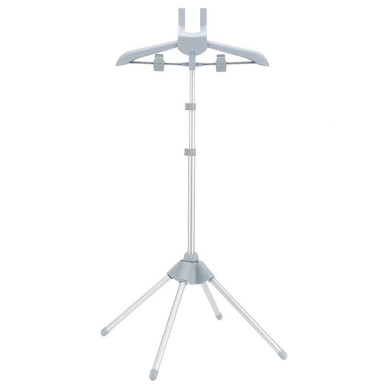 Soporte de tabla de planchar plegable de altura ajustable - Accesorio de vaporizador de ropa de aluminio de alta resistencia con estabilidad de 3 puntos, diseño que ahorra espacio para uso doméstico y profesional, accesorios para planchar ropa, construcc