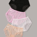 Set de bragas finas ribete con encaje 4 paquetes