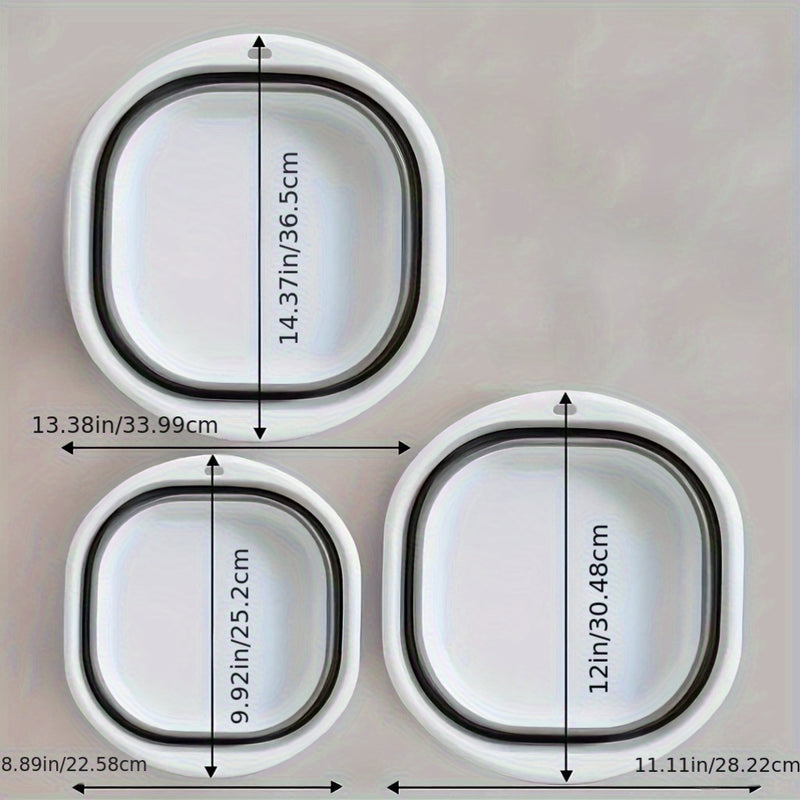 Fregadero plegable de 12 opciones - Lavabo portátil, material plástico duradero, adecuado para viajes, hogar, uso como lavado facial, baño de pies, fregadero de ducha para baño y autocaravana, regalo de almacenamiento para el hogar.