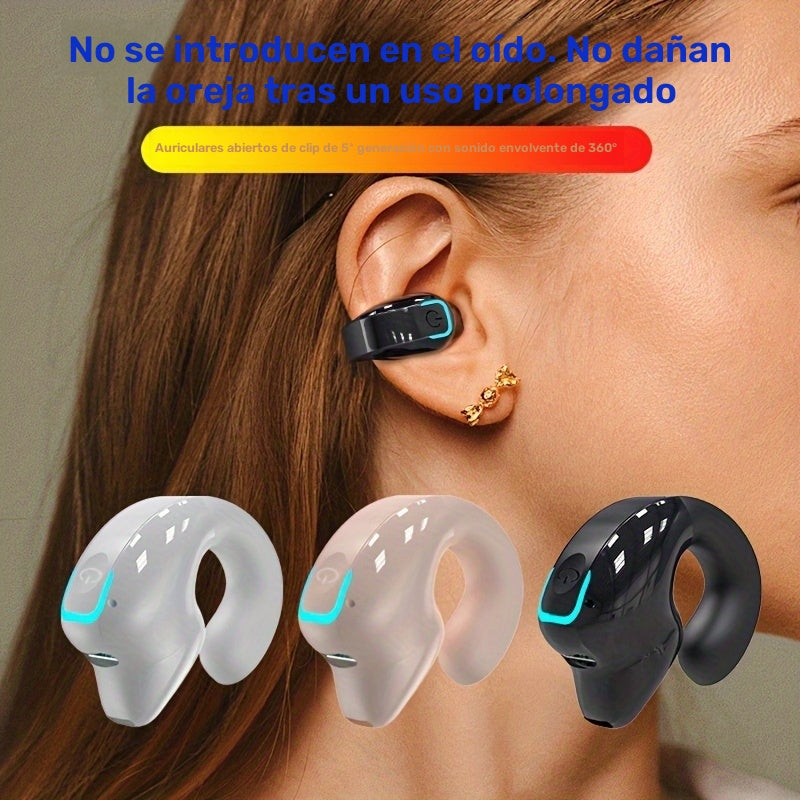 Auriculares inalámbricos con larga duración de batería, control universal para teléfonos, reducción de ruido en llamadas - audífonos para deportes con control de volumen por botones, micrófono cristalino, batería de polímero de litio de 45mAh, compatible