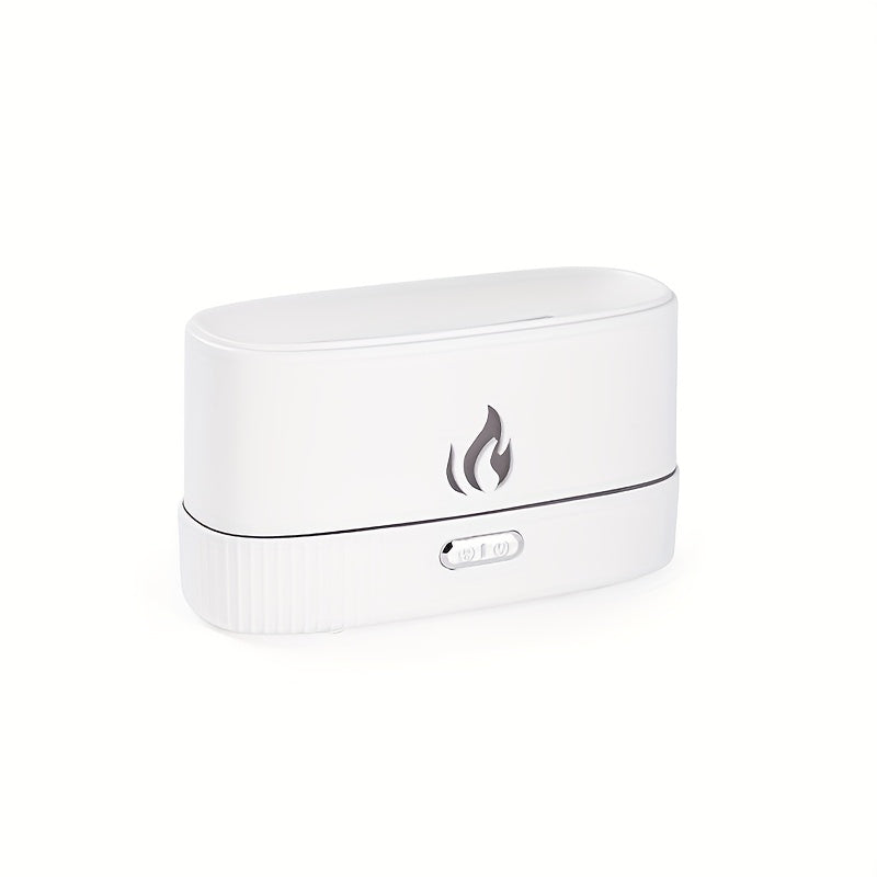 Wall Fireplace Color Flame Diffuser, Aromatherapy Essential Oil Diffuser, 4.4oz Cold Mist Humidifier, Sound Wave Technology Home and Bedroom Perfume Diffuser with Timer and Automatic Shut Off Bathroom Lighting Seven-Color Simulation Flame Shape Humidifie