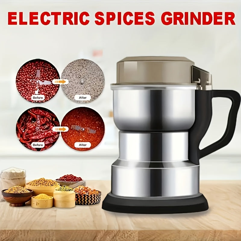 1 pieza de molinillo multifuncional - Molinillo de alta potencia para moler frijoles, lentejas, nueces y más, 201 acero inoxidable con 25000 RPM, 110V, enchufe de EE. UU., perfecto para uso en cocina y regalos de vacaciones, mini molinillo para cocina, r