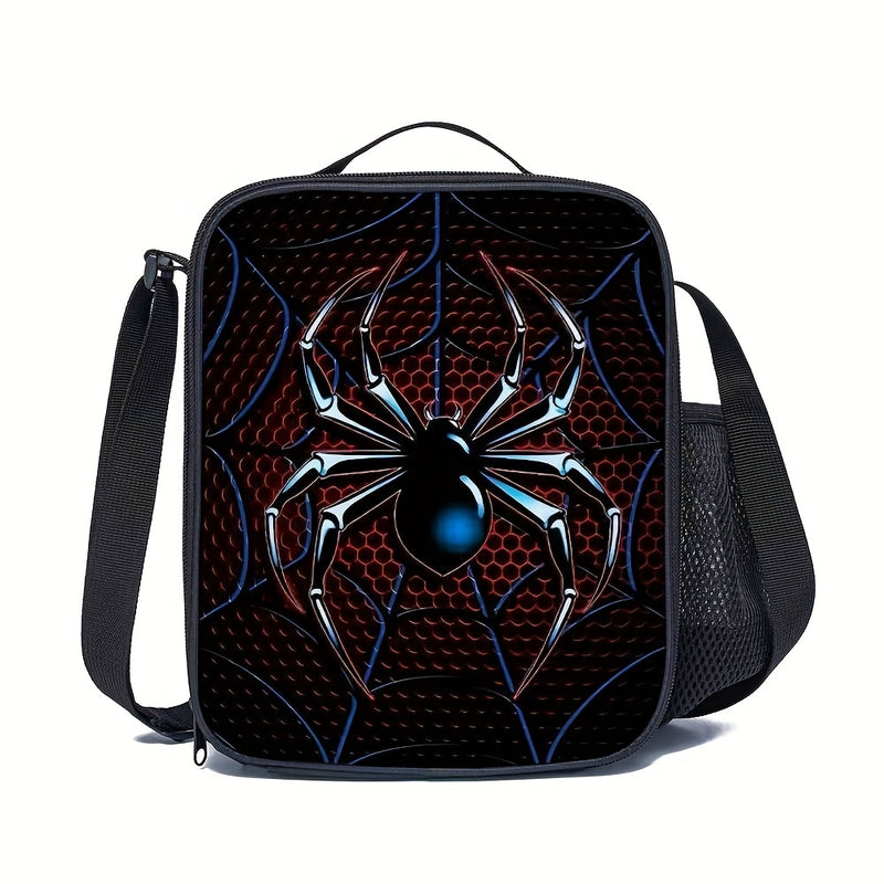 Bolsa de Almuerzo Araña, Tote Aislada para Trabajo, Viajes y Picnics, No Contacto con Comida, Vuelta al Colegio