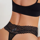 Lenceria De Encaje Floral Con Braguita