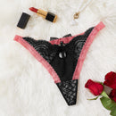 Ropa Interior De Tanga Con Encaje Y Lazo Para Mujer