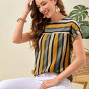 EMERY ROSE Blusa de rayas de manga murcielago