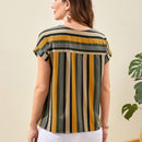 EMERY ROSE Blusa de rayas de manga murcielago