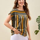 EMERY ROSE Blusa de rayas de manga murcielago