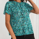 Clasi Blusa con estampado de manga mariposa