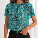 Clasi Blusa con estampado de manga mariposa